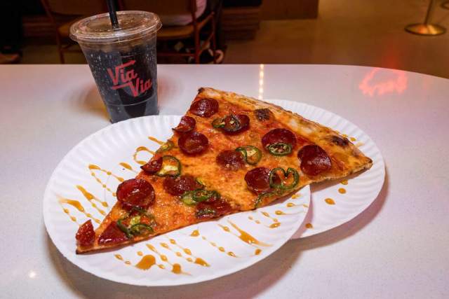 HOTBOI BEEF PEPPERONI & JALAPEÑOS TOPPED WITH MIKE’S HOT HONEY