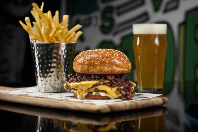 Flanker Wagyu Double Smash Burger  - credit Anthony Mair