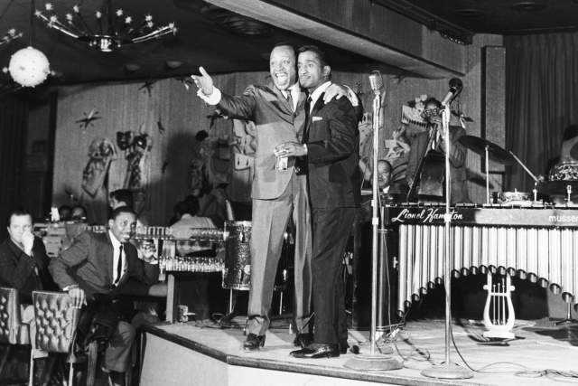Lionel Hampton and Sammy Davis Jr. at the Riviera Dec. 2 1963