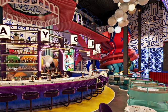 Have a blast at the colorful and vibrant Play Playground at Luxor Hotel & Casino.
