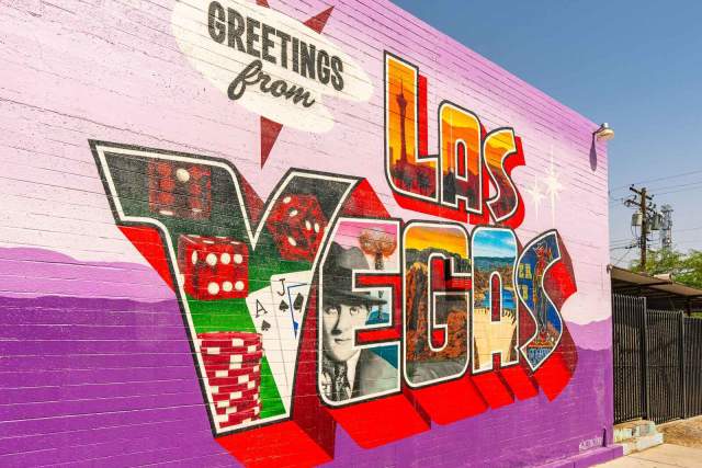 Las Vegas Postcard mural
