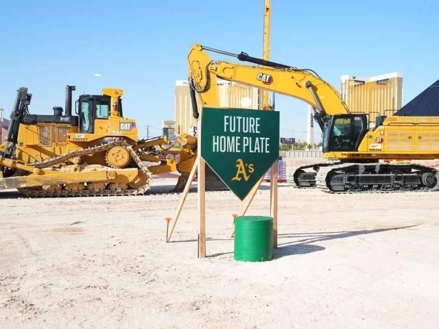 Athletics Ballpark Groundbreaking home plate