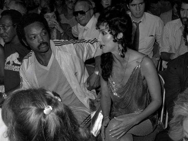 Jesse Jackson with Cher at Caesars Palace
