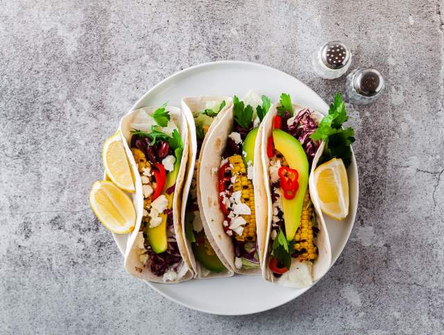 A great photo of vegan tacos from Simply Pure Cafe.