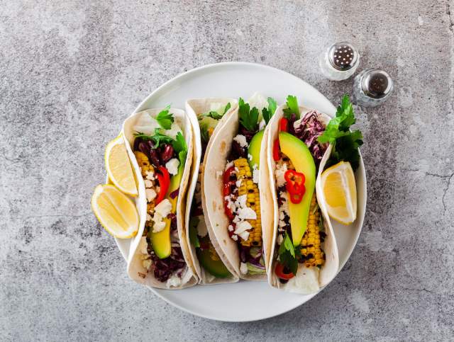 A great photo of vegan tacos from Simply Pure Cafe.