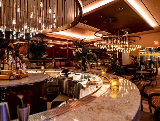 Sit down and enjoy a luxurious meeting space at the Azilo Ultra Lounge inside of SAHARA in Las Vegas.