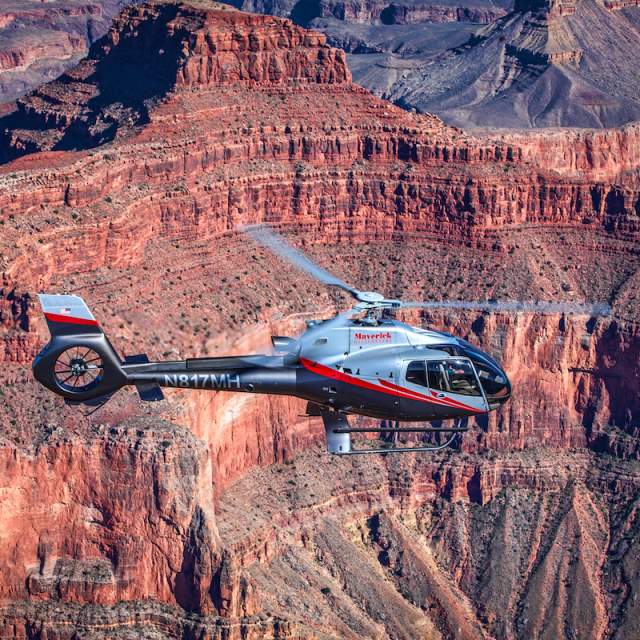 See the grand Canyon from a bird's eye view with Maverick Helicopters.