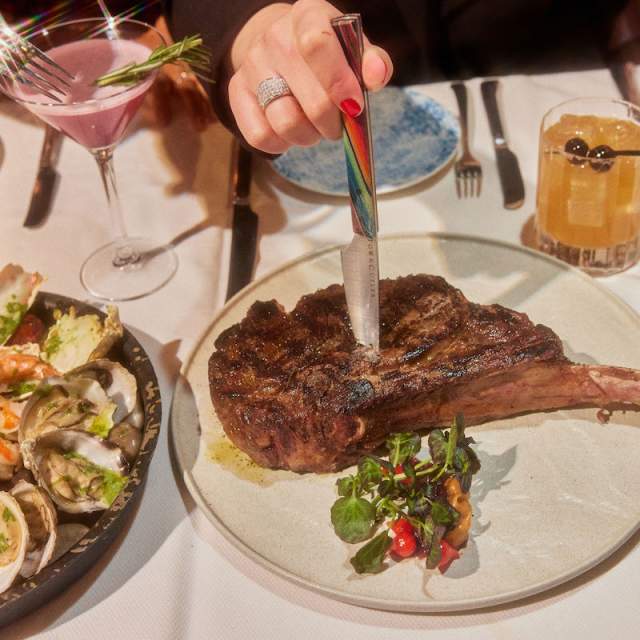 An amazing and delicious spread of steak and seafood in Las Vegas.