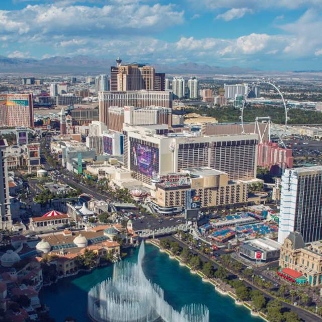 Las Vegas Strip Aerial Shot