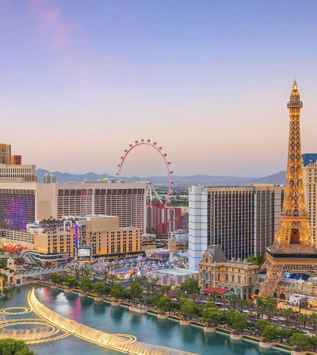 The gorgeous aerial view of the Las Vegas strip.