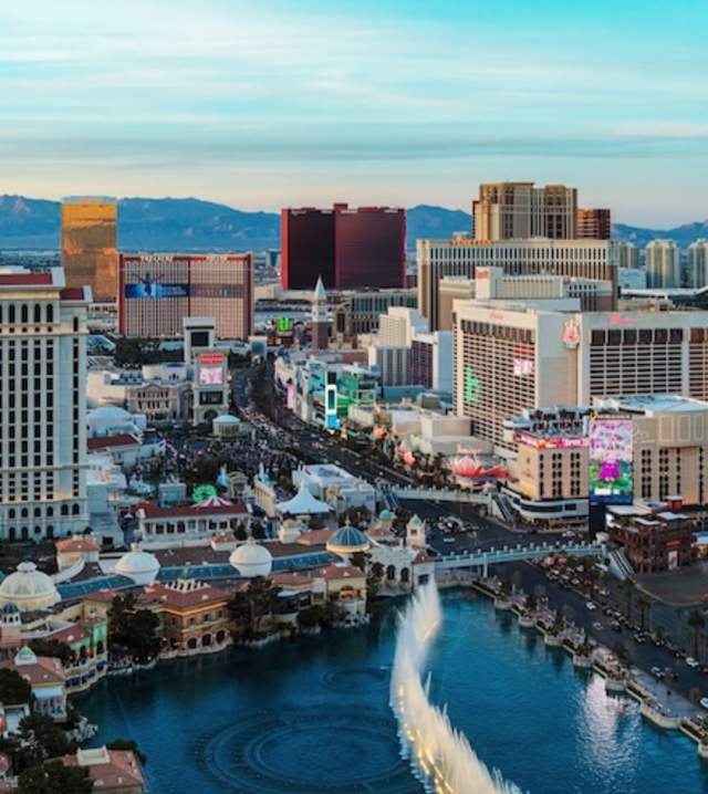 Las Vegas Strip aerial 2025