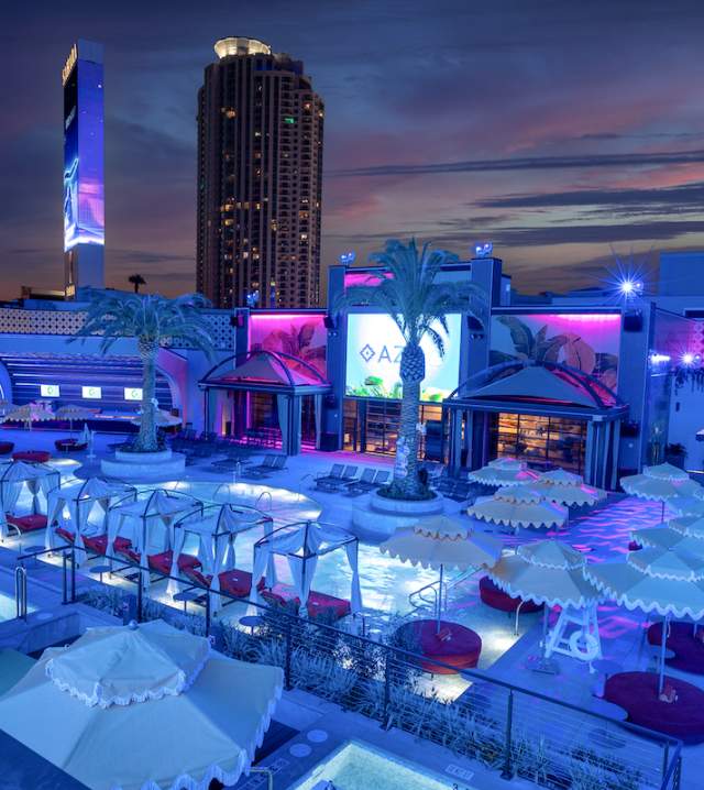Sit down and enjoy a luxurious meeting space at the Azilo Ultra Lounge inside of SAHARA in Las Vegas.