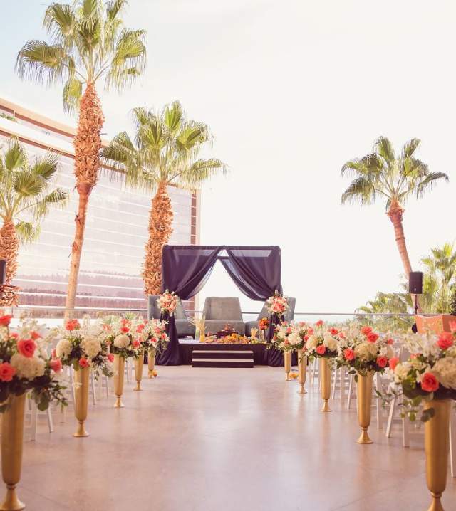 A stunning wedding set up at Red Rock Casino Resort Spa ready for the next lovely couple!