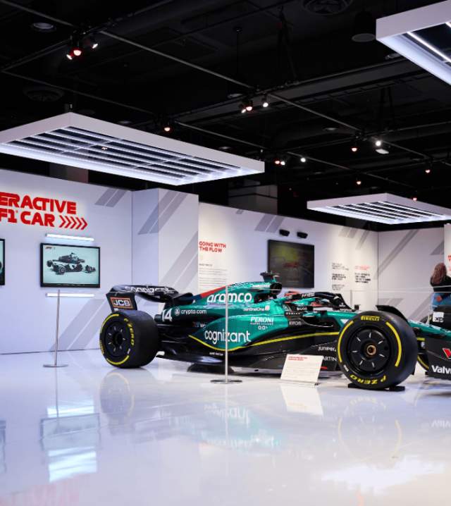 Interactive F1 car on display in promotion of F1 Las Vegas