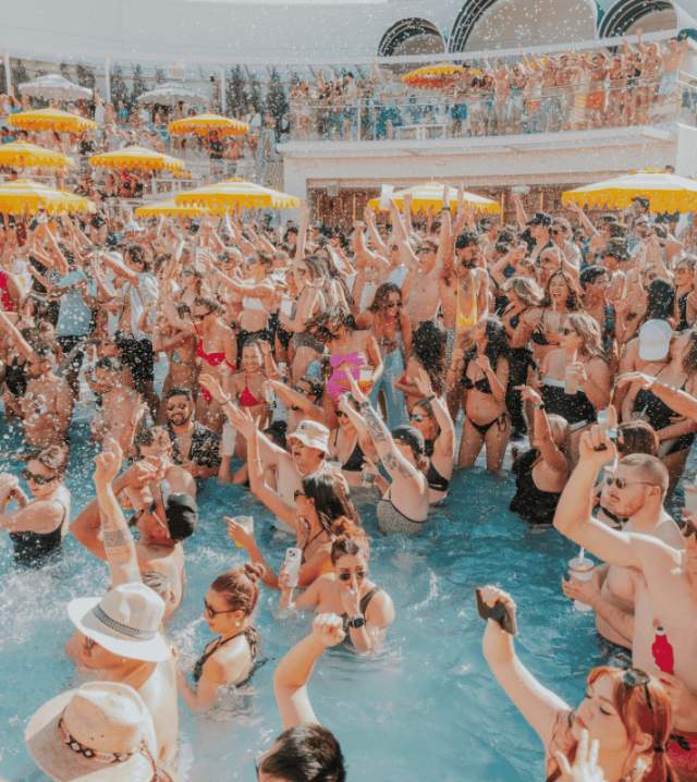 People partying at LIV Beach Club