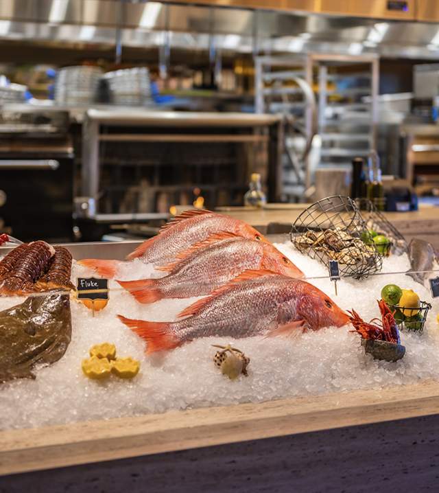 Display of delicious, fresh seafood at Nicco's Prime Cuts & Fresh Fish Steakhouse inside Durango Casino & Resort. PHOTO CREDIT: Rodrigo Hernandez @boogie.702