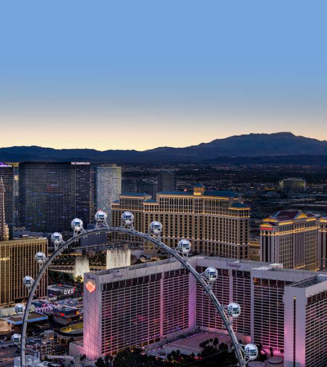 See the unbelievable views of the Las Vegas strip at night.