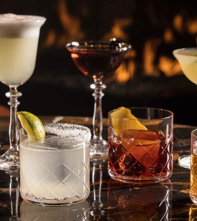 Assorted cocktails at Ambra