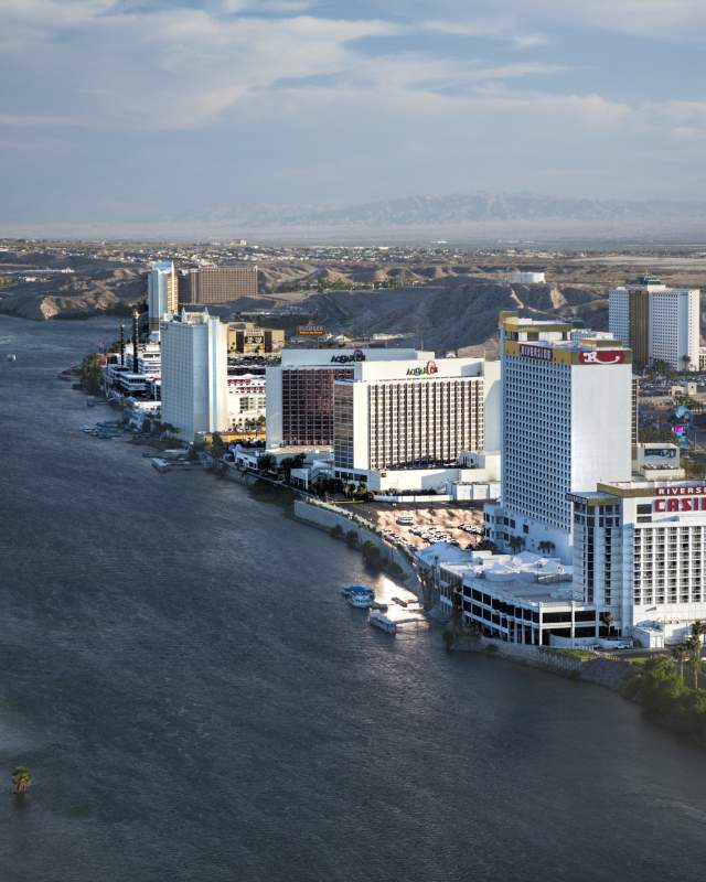 Aerial view of Laughlin during the day