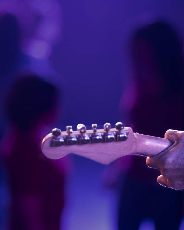 Guitar on stage