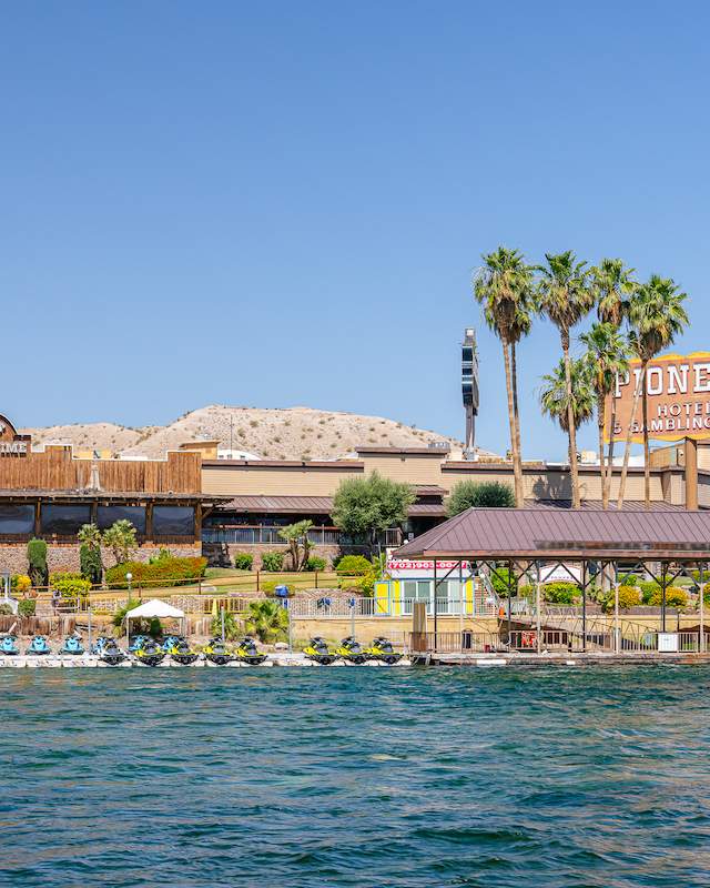 The New Pioneer in Laughlin with the stunning Colorado River in front.