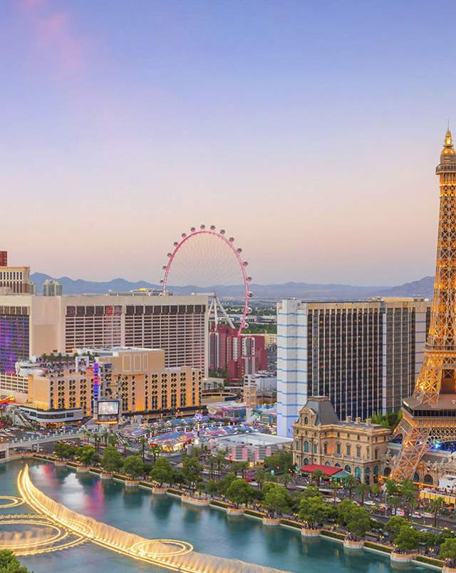 The gorgeous aerial view of the Las Vegas strip.