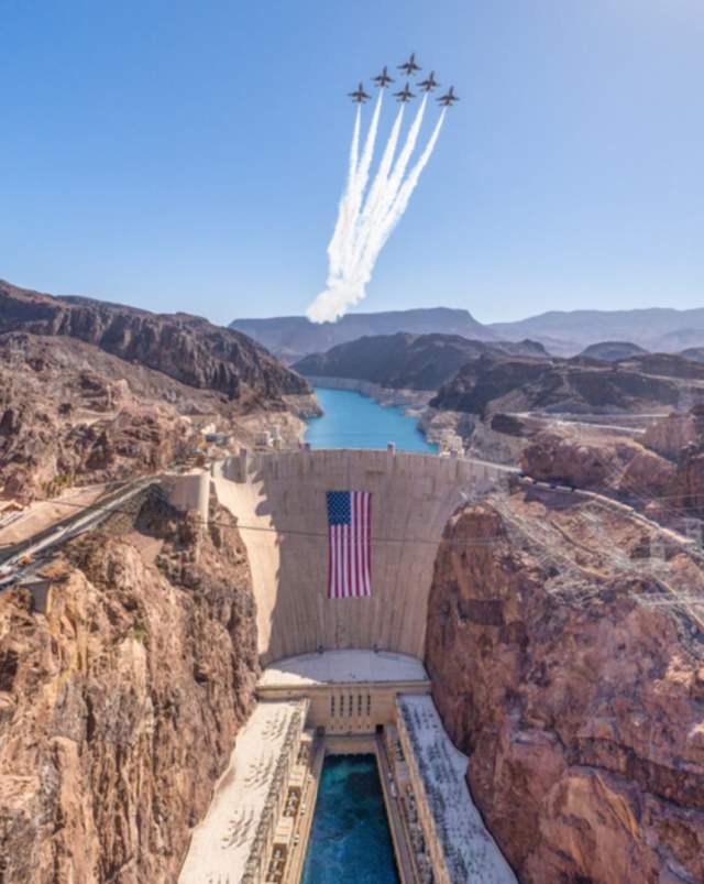 Hoover Dam America 250 Thunderbirds flyover