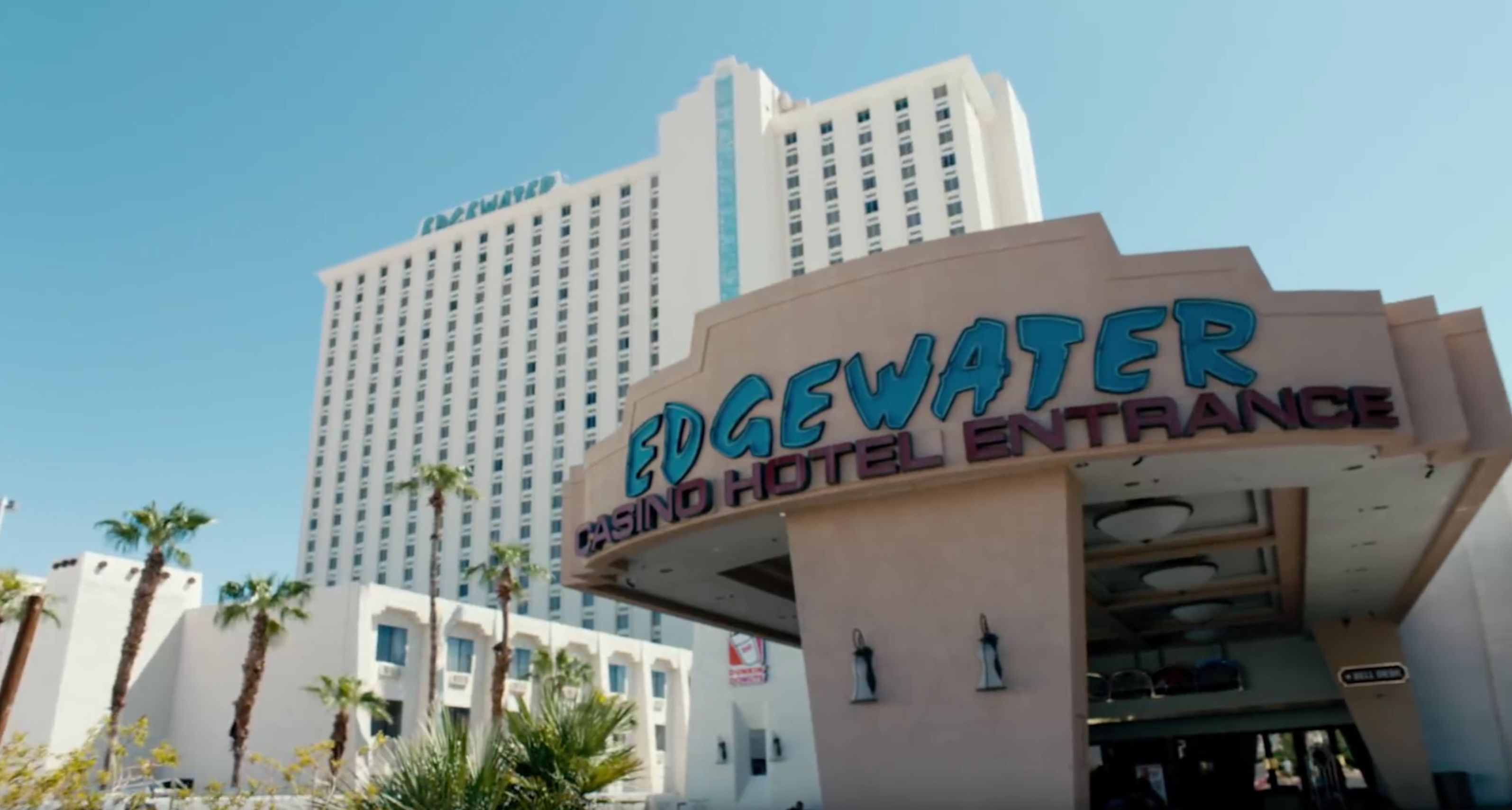 Exterior View of Edgewater Casino Resort Entrance