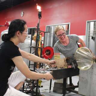 Glass Artist Courtney Dodd at Work