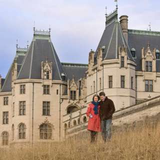 Couple at Biltmore Winter