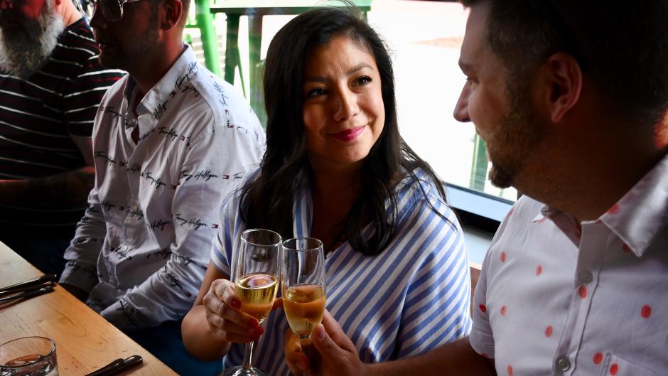 Friends enjoying a wine tour.
