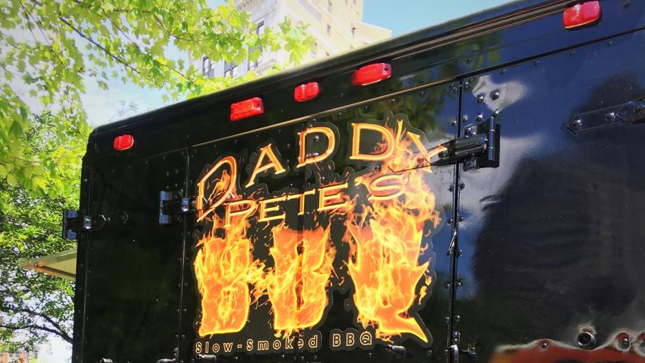 Listen to local music while you wait for Daddy Pete's BBQ.