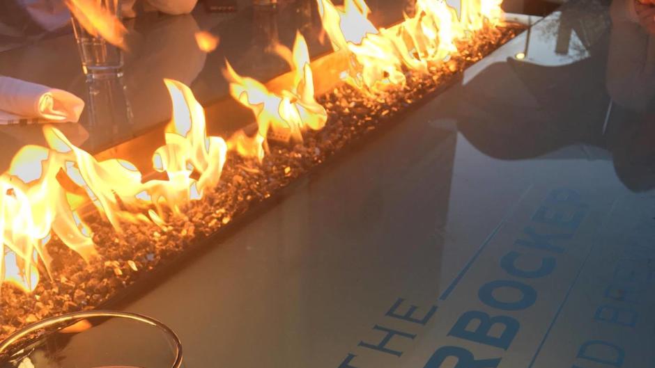 So this is what a fire table looks like! Pretty snazzy - and warm.