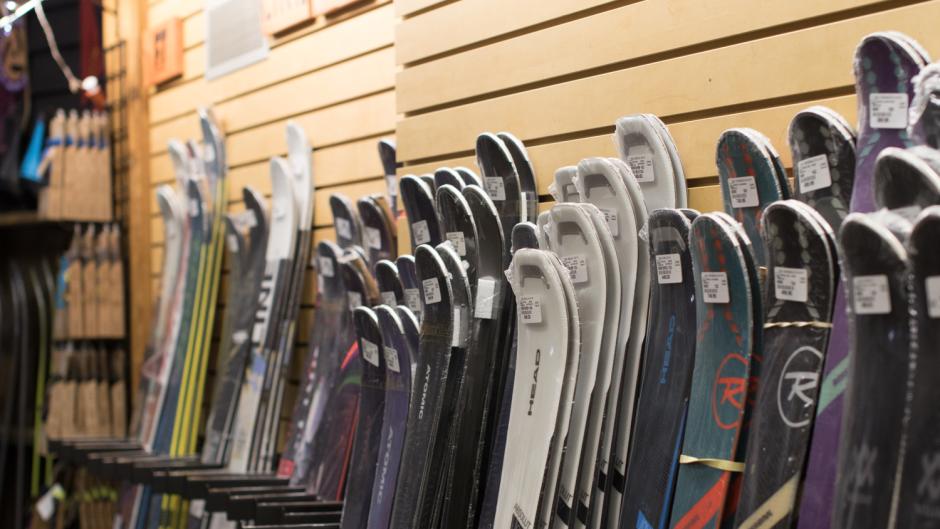 Check out Cannonsburg's on-site Summit Sports Shop to purchase skiing and snowboarding equipment.