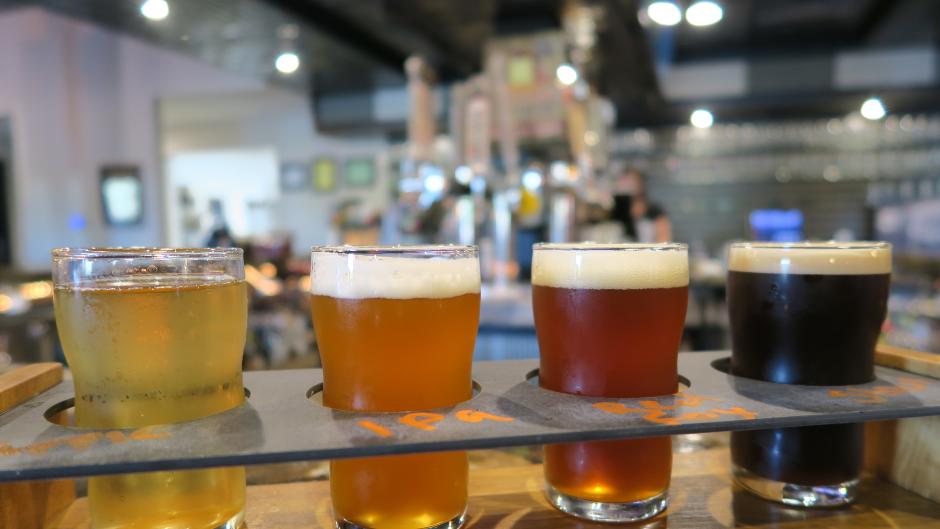 Big Boiler Brewing beer flight