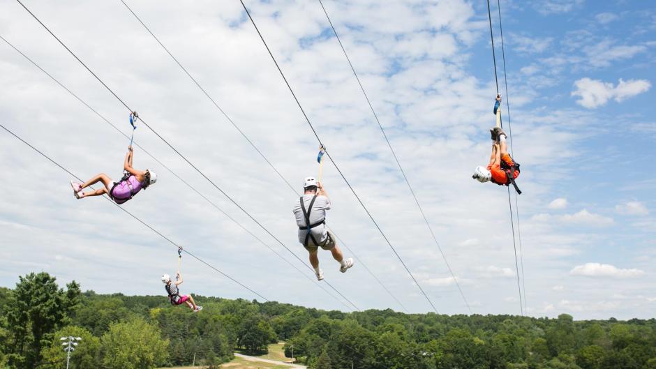 Cannonsburg's zip line provides summer fun for the whole family.