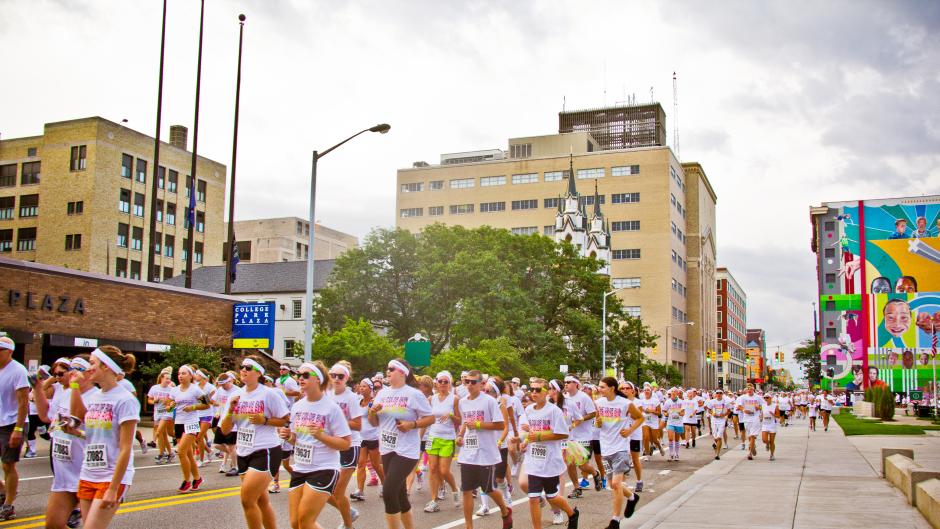 Runners during the Color Run