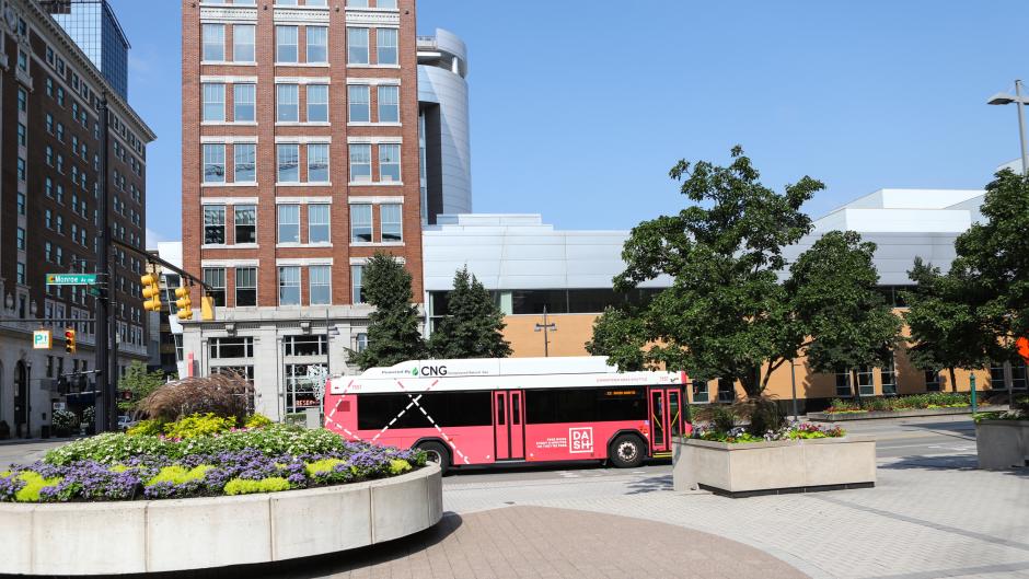DASH bus in downtown Grand Rapids