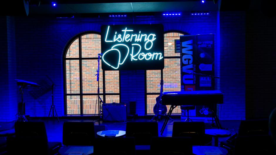 Inside Studio Park's concert venue, the Listening Room.