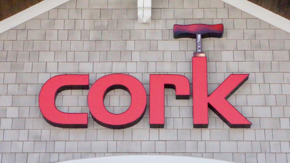 Choose from more than 180 wines and a full food menu at Cork Wine & Grille