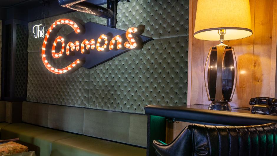 The Commons interior sign.