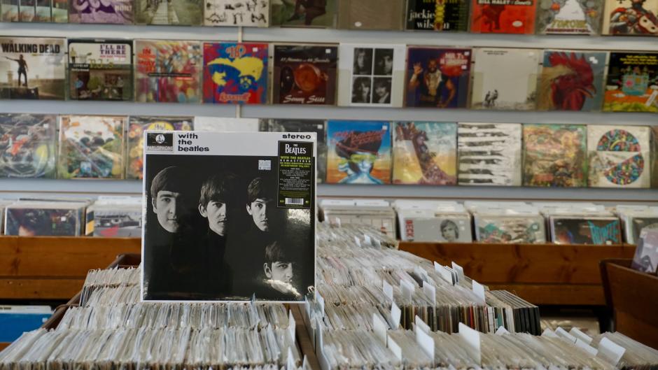 In addition to vinyl records, Corner Record Shop also sells equipment such as record players, replacement needles, and speakers.