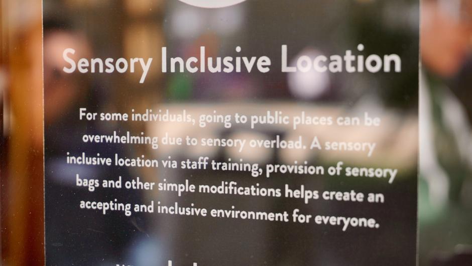 Sign for Sensory Inclusion Location at the zoo in Grand Rapids