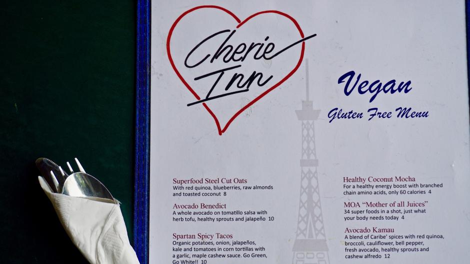 Cherie Inn offers a mouth-watering vegan and gluten free menu