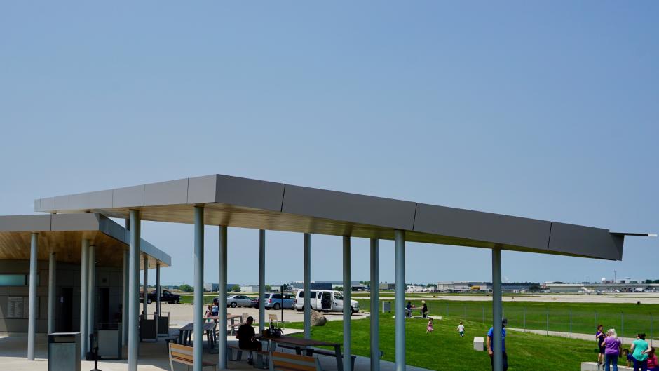 Enjoy a memorable picnic experience watching planes take off and land at the Airport Viewing Park