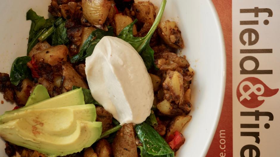 Food at Field & Fire Cafe in Grand Rapids