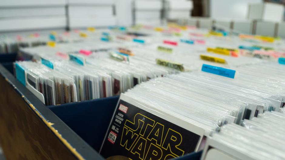 Assorted comic books at Goldmine Comics and Cards