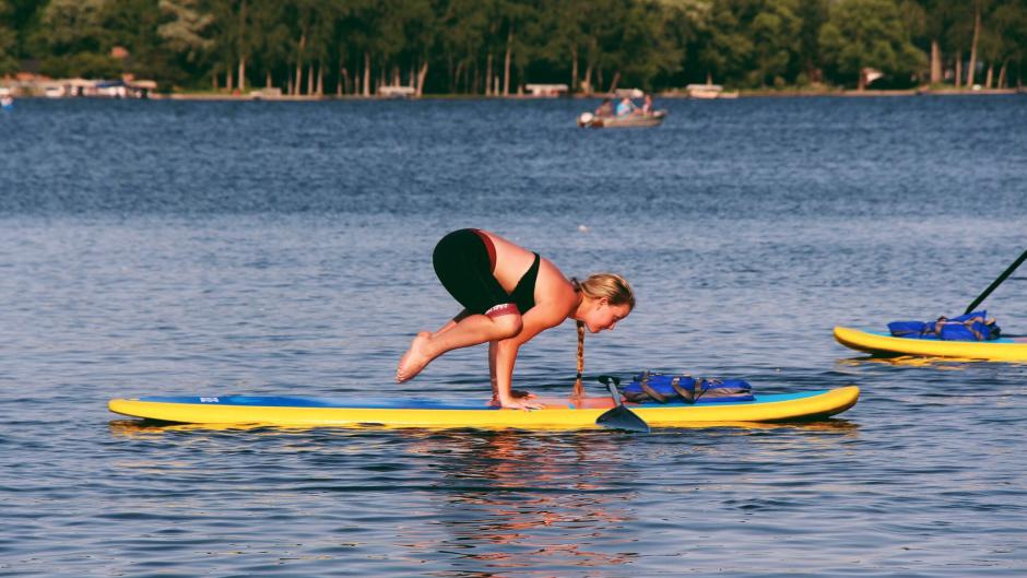 Funky Buddha paddleboard yoga