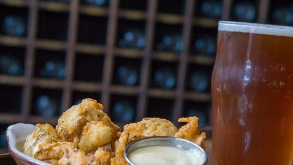 If you have a restricted diet, there are lots of options for you during RWGR, like these vegetarian fried artichokes from Grand Rapids Brewing Company.