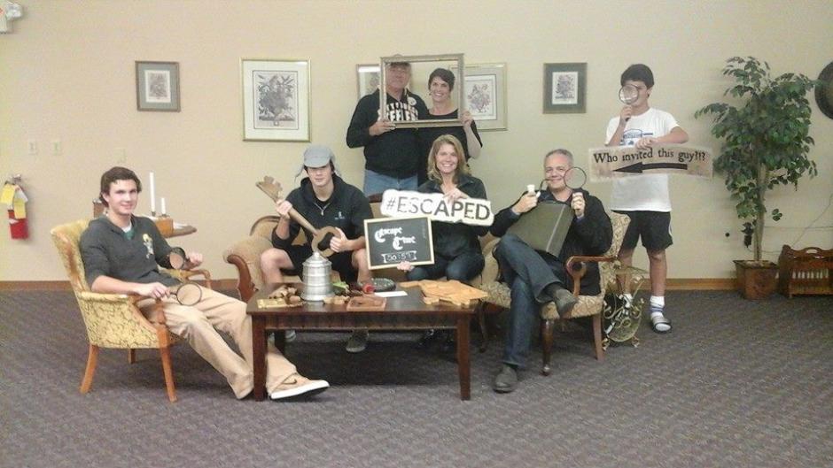 Group Posing in The Great Escape Room Grand Rapids